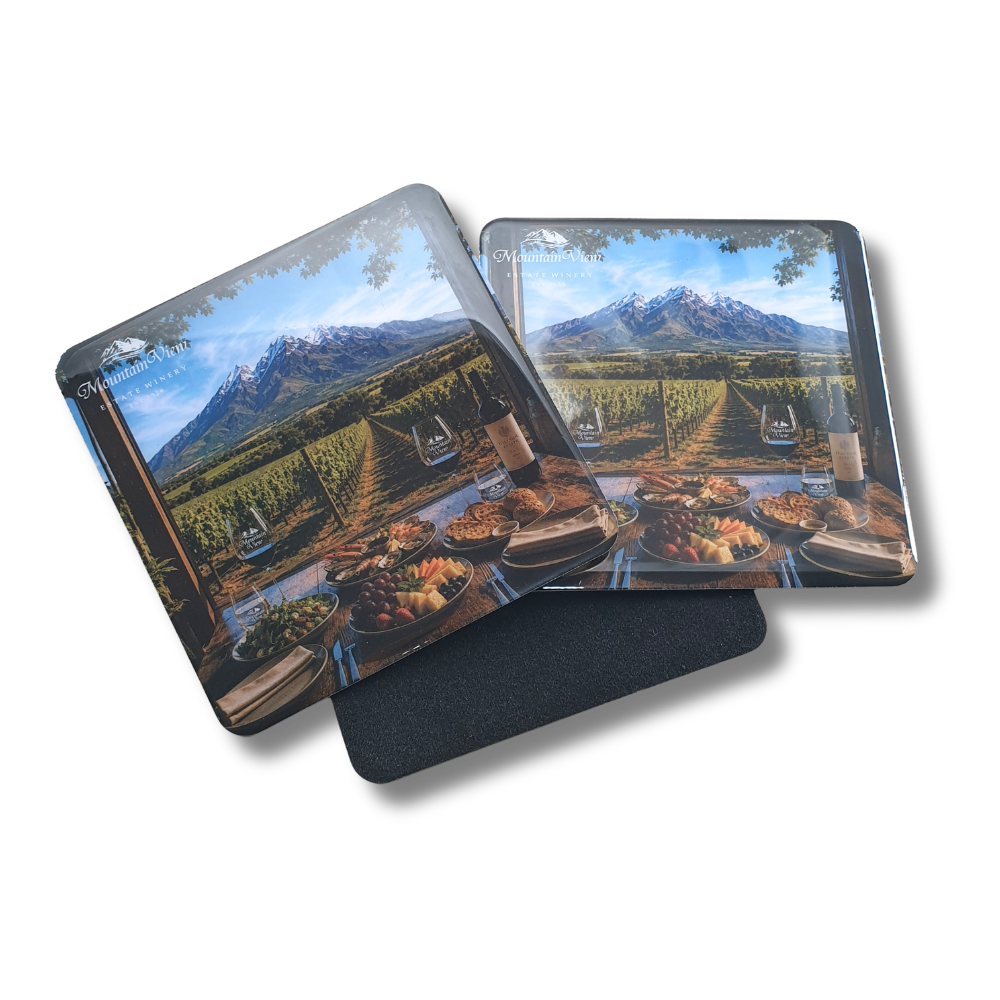 custom-epoxy-resin-coasters Custom epoxy resin coasters with printed logo for promotional branding in Australia